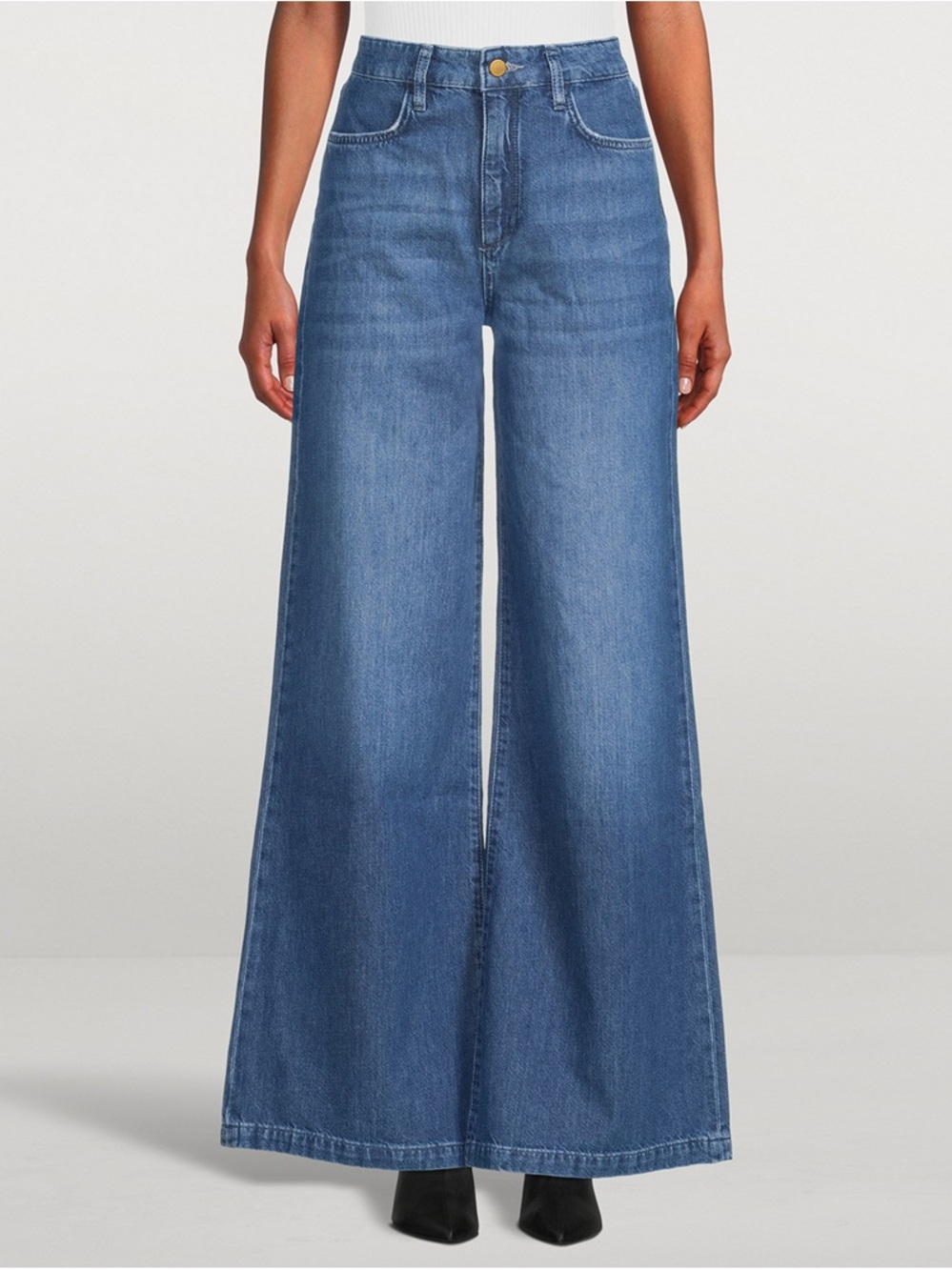 Triarchy High Rise Wide Leg Jeans Size 27 Medium Indigo